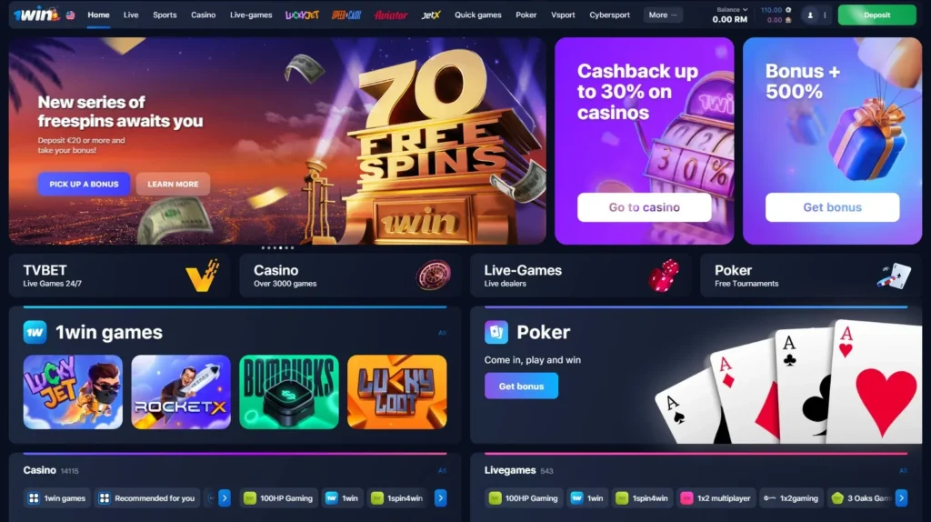 Características del Casino Online 1WIN